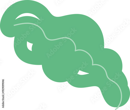 트로피컬 넓은 잎사귀 벡터 이미지