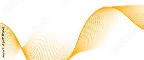 vibrant orange flowing wave background featuring thin, parallel lines. abstract wavy lines background.
