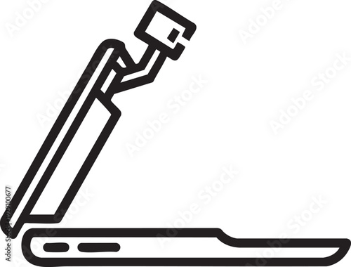 Stylized illustration of a nail clipper, symbolizing grooming or personal care tools