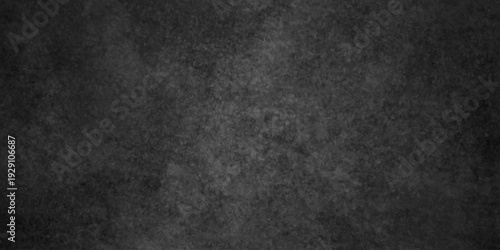 Abstract black distressed Rough texture grunge concrete background. Vector black white grainy background noise texture Black background with canvas. Dark black concreate wall retro old slate grunge.