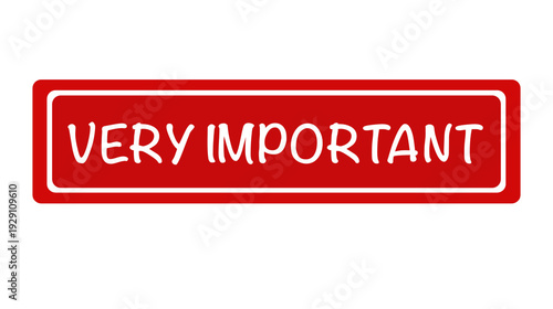 Very Important Red Stamp Badge Isolated on Transparent Background PNG