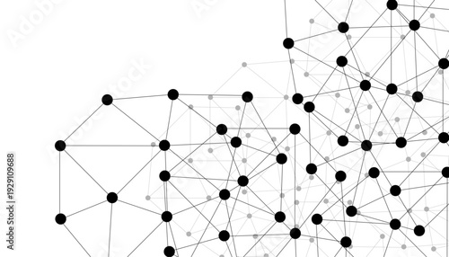 Abstract plexus background with connecting dots and lines. Global network connection