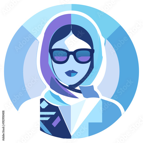 Modern Fashion Woman Illustration - Artistic Vector Line Art with Flowing Hair. This high-fashion line art combines bold strokes with elegant color accents.
