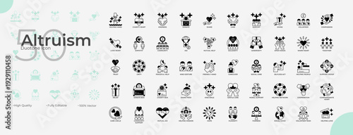 Altruism Duotone Editable Icons set
