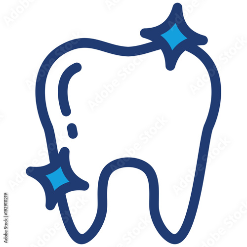 Teeth Whitening Blue Icon