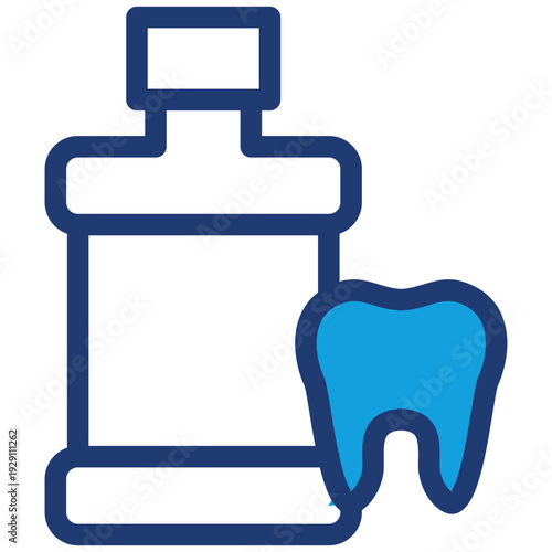 Mouthwash Blue Icon