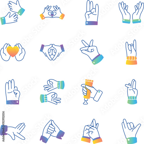 Pack of 16 Selfcare and Wellness Doodle Icons 