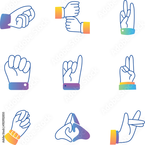 Set of 09 Healing and Wellness Doodle Icons 

