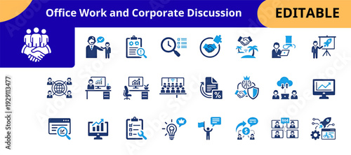 Professional Business Training and Development Icon Banner