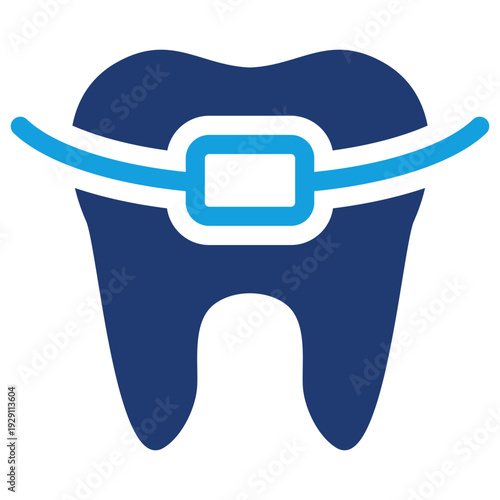 Braces Flat Blue Icon