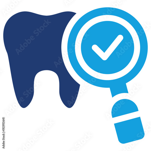 Check Up Flat Blue Icon