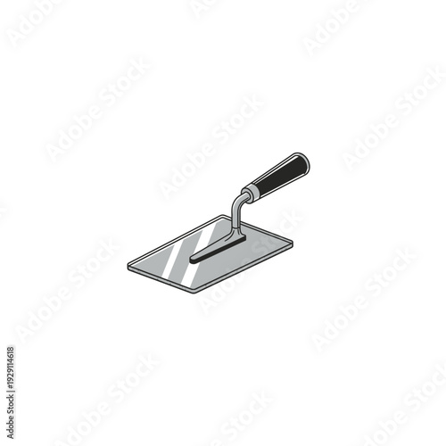 Illustration of a Trowel Tool for Construction Work