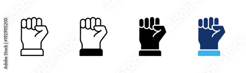 Fist icon sheet multiple style collection