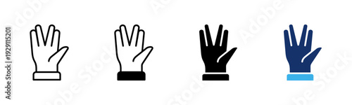 Open Palm icon sheet multiple style collection