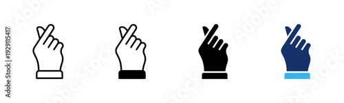 Finger Heart icon sheet multiple style collection