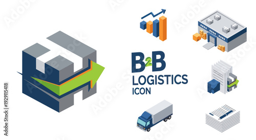 Logistics Icons and Graphics for Shipping.