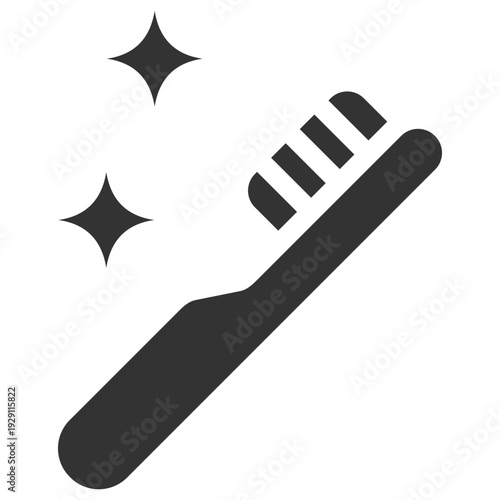 Toothbrush Glyph Icon