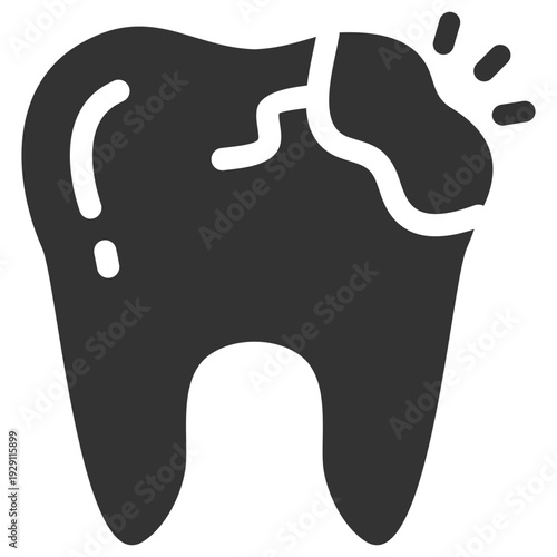 Caries Glyph Icon