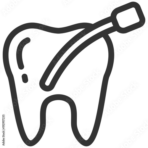 Root Canal Outline Icon