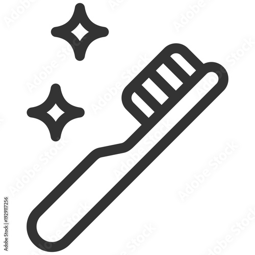 Toothbrush Outline Icon