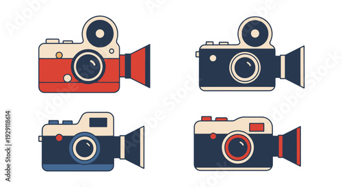 Film Camera Vintage modern abstract art vector