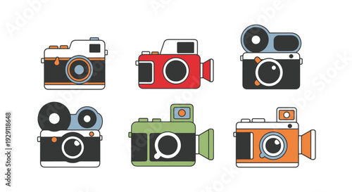 Film Camera Vintage soft colorful abstract illustration