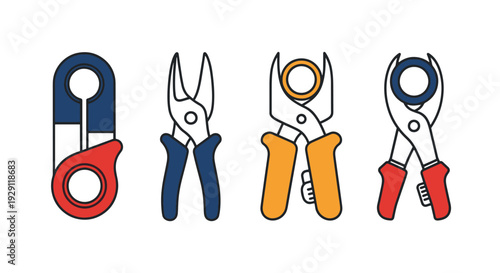 Eyelet Setter Line colorful creative design illustration