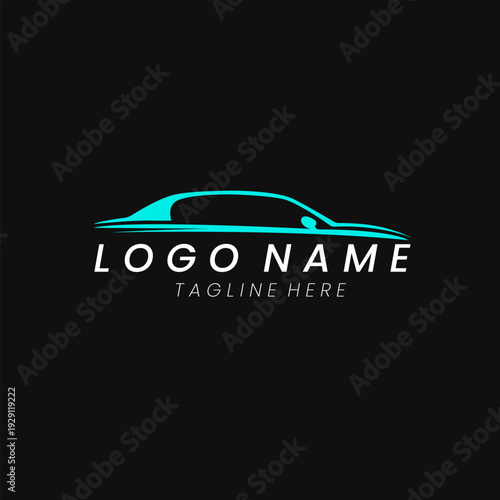 car line logo design vector