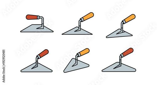 Float Trowel Line abstract smooth modern illustration