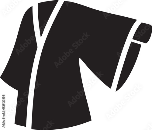 Traditional japanese kimono top or sleeve icon, representing asian culture, fashion, and historical attire.