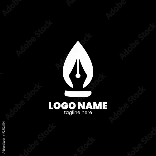 creative candle logo design vector