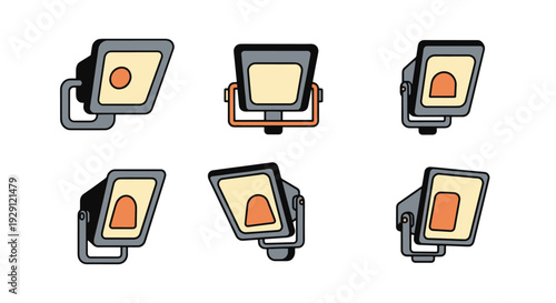 Flood Light Line art soft abstract creative illustration