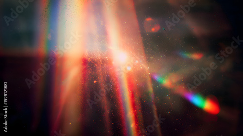 Wallpaper Mural An overlay effect of light leaks with scratch dust and blurred red light. A retro film texture with flared ray lenses on black backgrounds. Abstract backgrounds with colorful glowing light. Grunge old Torontodigital.ca