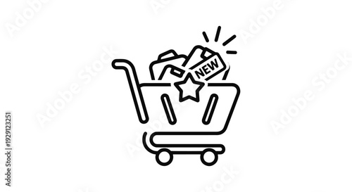 Fresh arrival Line abstract bold color illustration