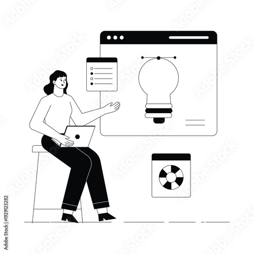 Working Idea Vector illustration. EPS 10 file