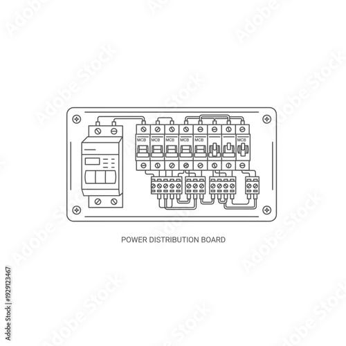 Electrical Distribution Board Schematic Outline