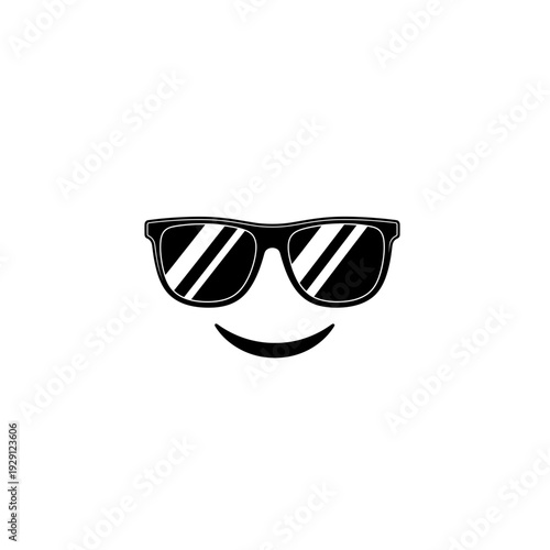 Cool Smiley Face with Sunglasses Icon