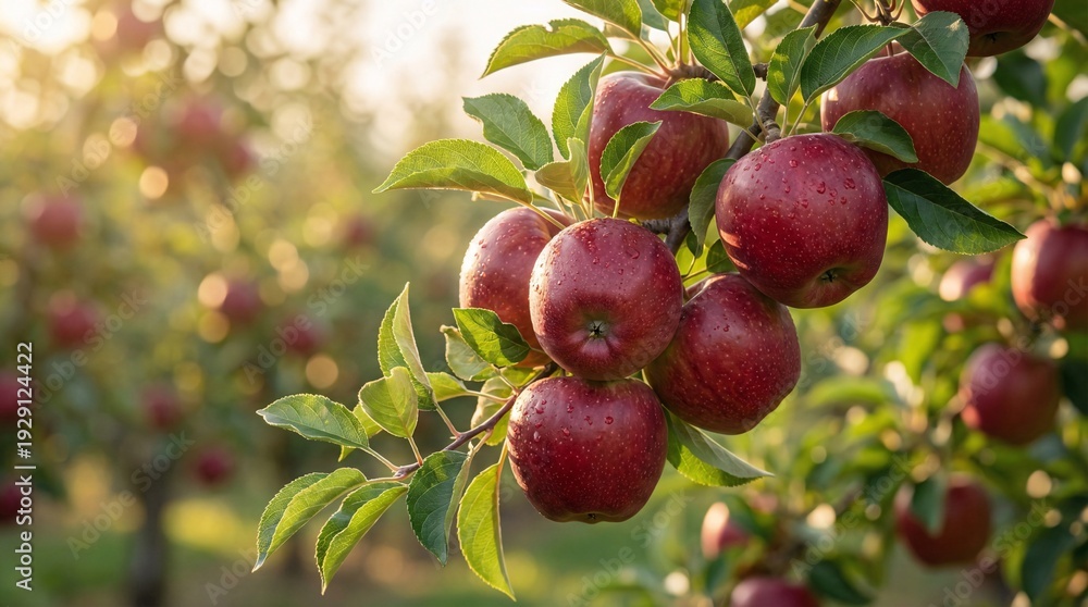 Obraz premium Red Apples on Tree Branch