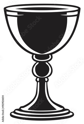 Elegant chalice goblet illustration design for ceremony or celebration vector art graphic