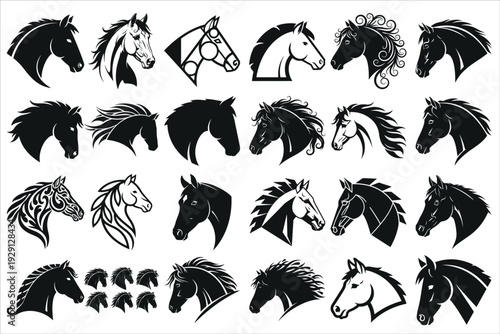 Elegant horse head wall decor design featuring a detailed silhouette style perfect for farmhouse interiors, ranch decor, equestrian themes, and animal wall art