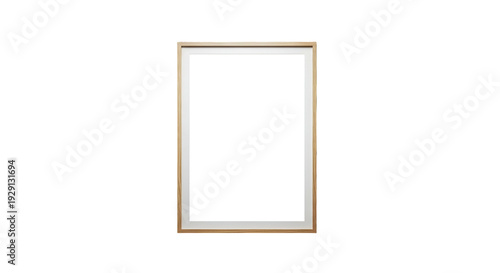 Wooden Frame With White Interior Hanging Against Black Backdrop