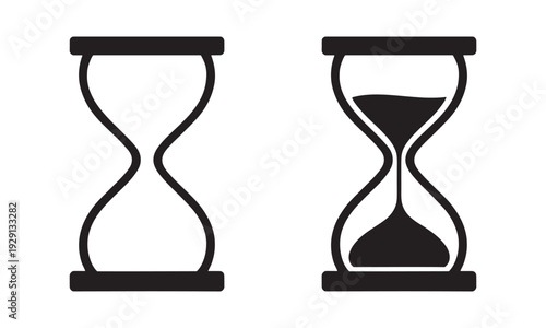 hourglass icon. hourglass, timer, sand, time, countdown. vector illustration eps file. 