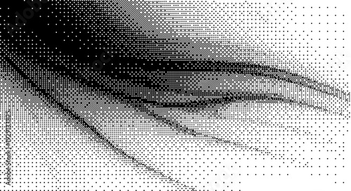 A minimalist vector graphic of a person meditating in a peaceful environment dither