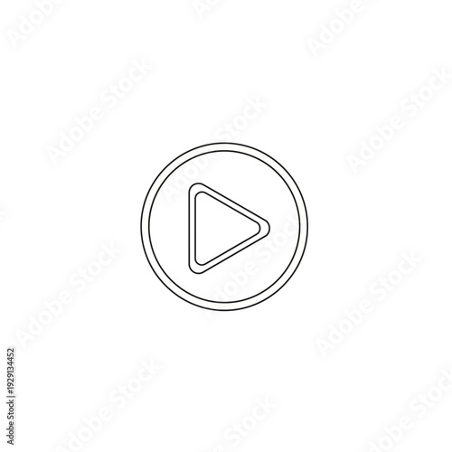 Free Download Hand Drawn Outline Play Button Icon Animation Loop Black and White - GFXLoad
