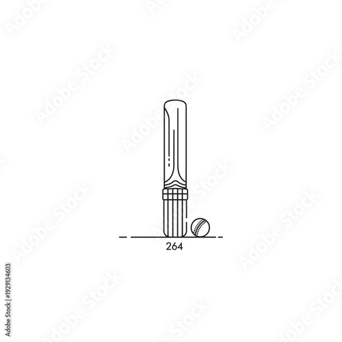 Technical Line Art Drawing of a Scientific Instrument Component