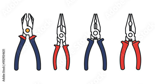 Flat Nose Pliers creative abstract smooth illustration