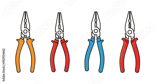 Flat Nose Pliers creative abstract design illustration