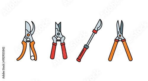 Garden Shears Line dynamic abstract creative