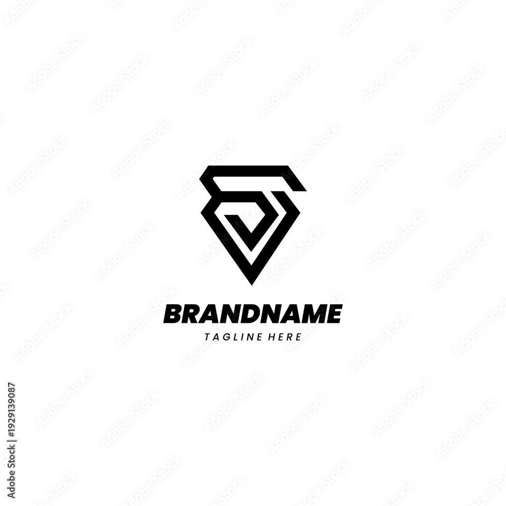Fototapeta premium initial SV monogram logo design vector
