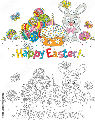 Greeting card with a cute b...